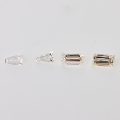 Parcel of 4 x Loose Diamonds, .57ct Baguette Cut Diamonds