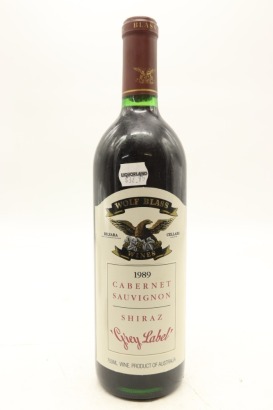 (1) 1989 Wolf Blass Grey Label Cabernet Sauvignon - Shiraz, Langhorne Creek