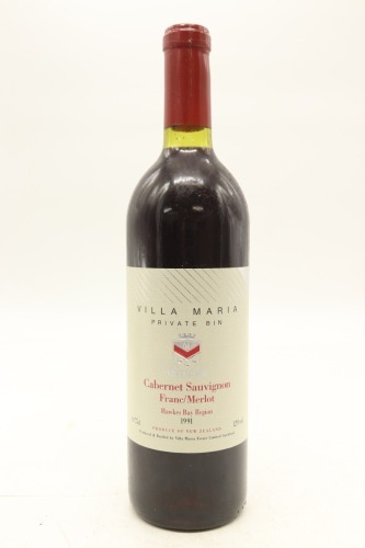 (1) 1991 Villa Maria Private Bin Cabernet Sauvignon - Cabernet Franc - Merlot, Hawke's Bay