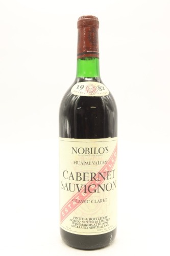 (1) 1982 Nobilo Cabernet Sauvignon Classic Claret, Huapai Valley