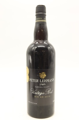 (1) 1989 Peter Lehmann Bin AD 2010 Vintage Port, Barossa, 19% ABV