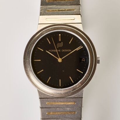Titanium / 14ct Yellow Gold, Porsche Design SL by IWC, Ref 3317 Quartz Wristwatch, circa mid '80's