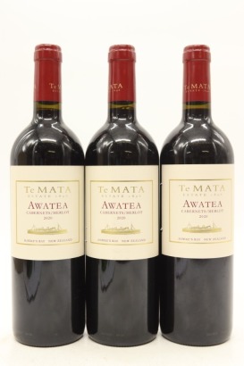 (3) 2020 Te Mata Estate 'Awatea' Cabernets - Merlot, Hawke's Bay
