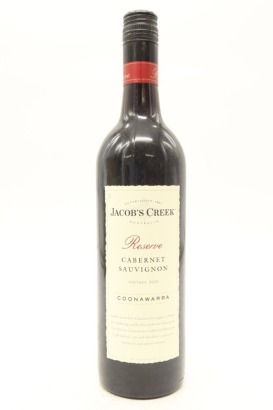 (1) 2010 Jacob's Creek Reserve Cabernet Sauvignon, Coonawarra