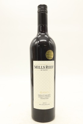 (1) 2014 Mills Reef Reserve Merlot - Malbec, Gimblett Gravels