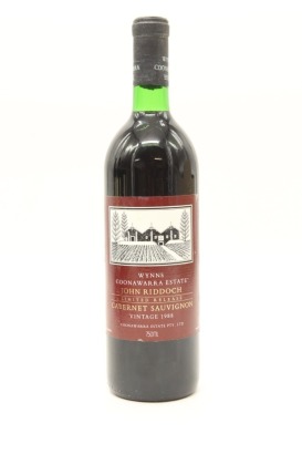 (1) 1988 Wynns Coonawarra Estate John Riddoch Cabernet Sauvignon, Coonawarra