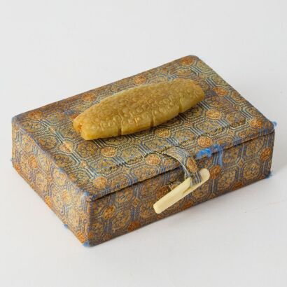 A Chinese Spring and Autumn Period Style Jade &lsquo;Scroll Cloud&rsquo; Bead