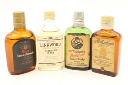 (1) Scotch Whisky Miniatures, 4 Bottles Sold as One Lot