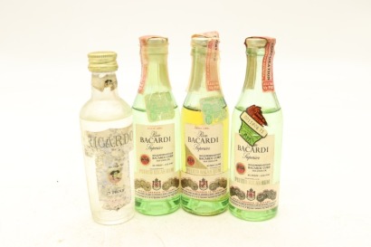 (1) Rum Miniatures, 4 Bottles Sold as One Lot
