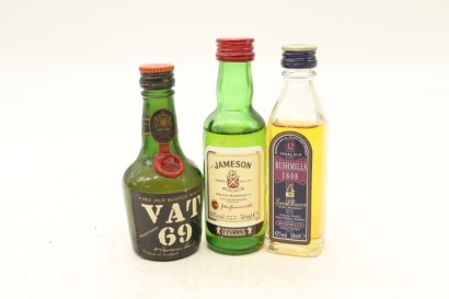 (1) Mixed Scotch and Irish Miniatures, 3 Bottles Sold as One Lot