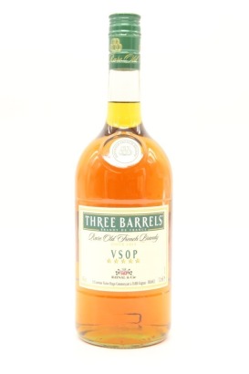 (1) Raynal Three Barrels V.S.O.P. Brandy, France, 40% ABV, 1000ml