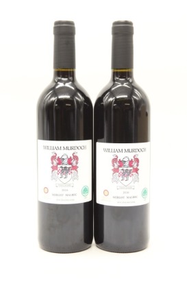 (2) 2016 William Murdoch Wines Organic Merlot - Malbec, Gimblett Gravels