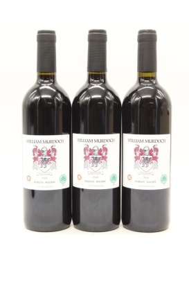 (3) 2016 William Murdoch Wines Organic Merlot - Malbec, Gimblett Gravels