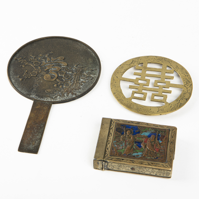 A Japanese Copper Mirror Etc - The Collection of John Perry's Asian Art