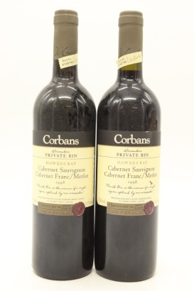 (2) 1998 Corbans Private Bin Cabernet Sauvignon-Cabernet Franc - Merlot, Hawkes Bay &diams;