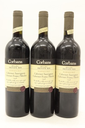 (3) 1998 Corbans Private Bin Cabernet Sauvignon-Cabernet Franc - Merlot, Hawkes Bay &diams;