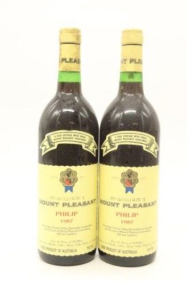 (2) 1987 McWilliam's Mount Pleasant Phillip Shiraz, Hunter Valley &diams;