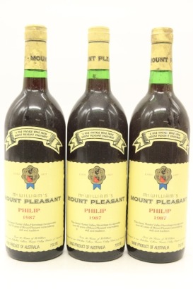 (3) 1987 McWilliam's Mount Pleasant Phillip Shiraz, Hunter Valley &diams;