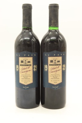 (2) 1989 C.J. Pask Cabernet Sauvignon, Hastings &diams;