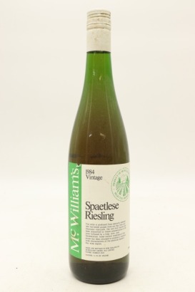 (1) 1984 McWilliam's Spaetlese Riesling, Hawkes Bay &diams;