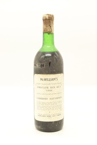 (1) 1966 McWilliam's Private Bin 66/1 Cabernet Sauvignon, Hawkes Bay &diams;