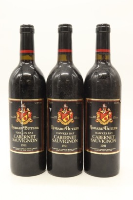 (3) 1991 Robard & Butler Cabernet Sauvignon, Hawkes Bay &diams;
