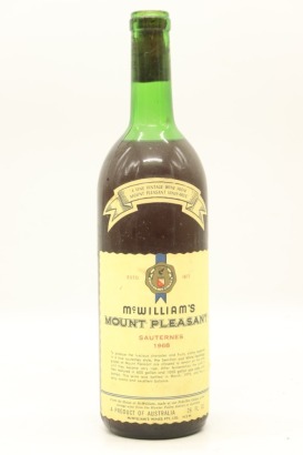 (1) 1968 McWilliams Mount Pleasant Sauternes, Australia &diams;