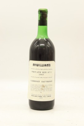 (1) 1967 McWilliam's Private Bin 67/1 Cabernet Sauvignon, Auckland &diams;