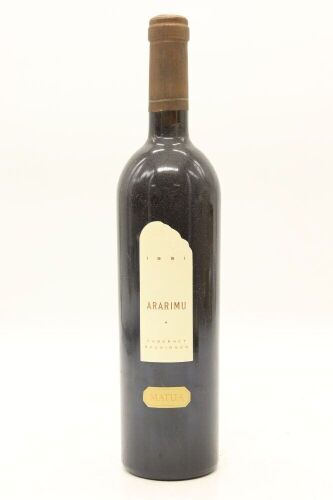 (1) 1991 Matua Valley Ararimu Merlot - Cabernet Sauvignon, Hawke's Bay &diams;