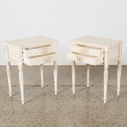 A Pair Of French Country Bedside Tables