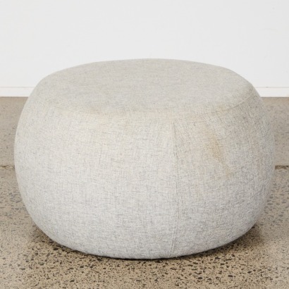 A Circular Grey Ottoman/Footstool