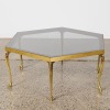 A Mid-Century Brass and Smoked Glass Coffee Table - 2