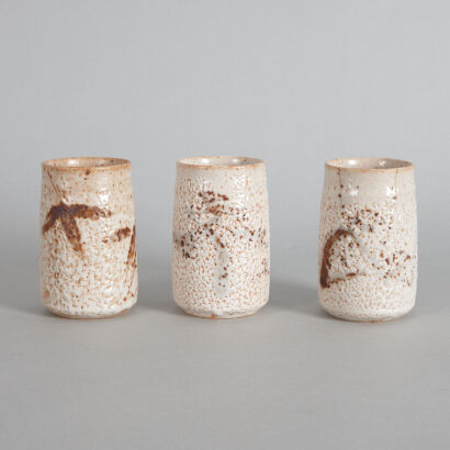 A Group of Three Japanese Ceramic Tea Cups