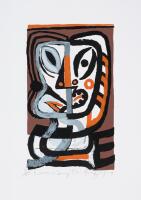 DICK FRIZZELL Brown and Orange Tiki