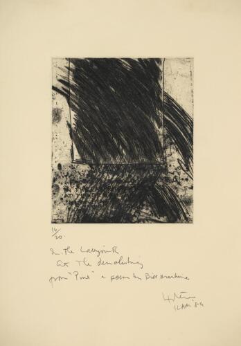 RALPH HOTERE In the Labryinth, at the Demolishing
