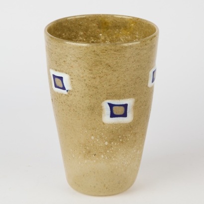 A Formentello Murano Hand-Blown Glass Vase