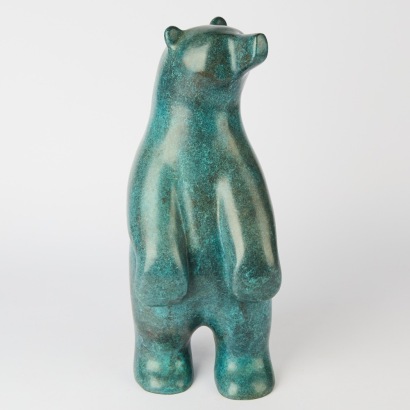A Large Metal Bear Signed 'Onyx '98 14/90'