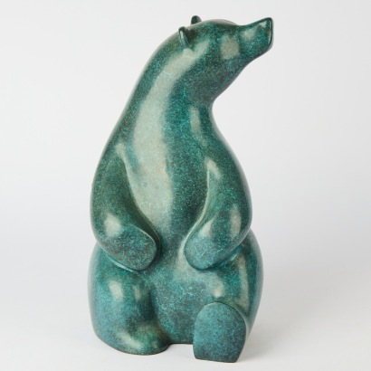 A Large Metal Bear Signed 'Nuk 1995 29/90'