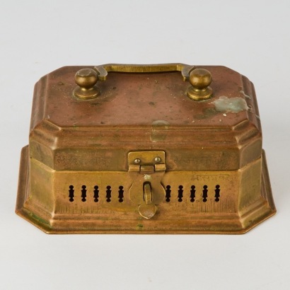 An Antique Brass Betel Nut Box
