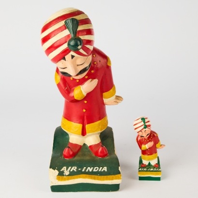 A Pair of Vintage Air India Maharajah Figures