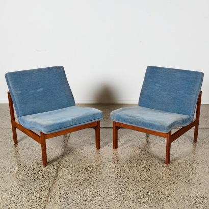 A Pair of Moduline Armchairs by Ole Gjerl&oslash;v Knudsen & Torben Lind for Cado