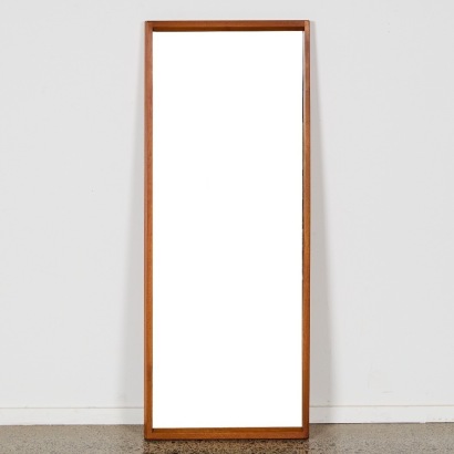 A Teak Mid-Century Mirror by Aksel Kjersgaard for Odder, Denmark