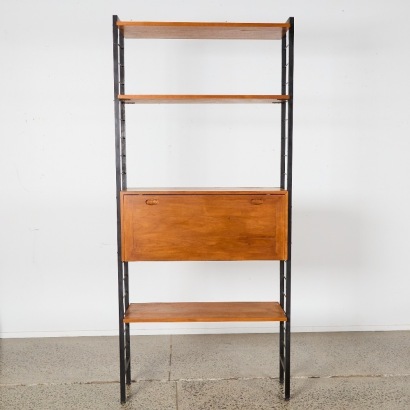 A Vintage Mid-Century Teak Ladderax Shelving Unit