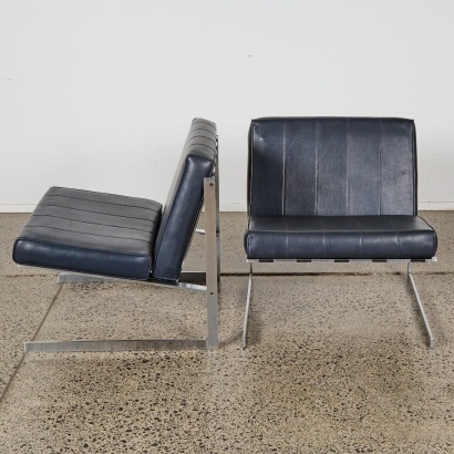 A Pair of 1990s Barcelona Style Chairs