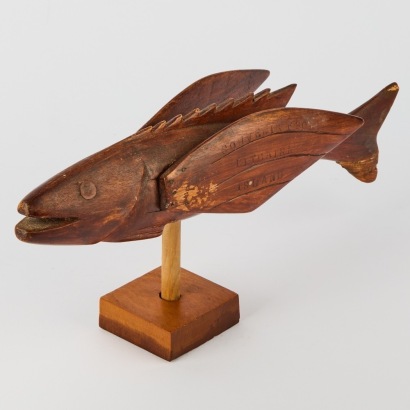 A Flying Fish Carved by Wallace Warren, Pitcairn Islands