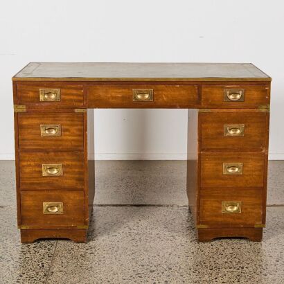 An English Leather Top Campaign Desk