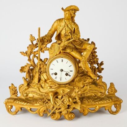 A Huntsman Shelter Mantle Clock AF