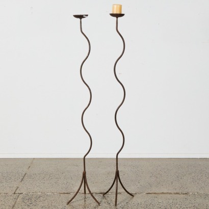 Two Floor Standing Candle Holders