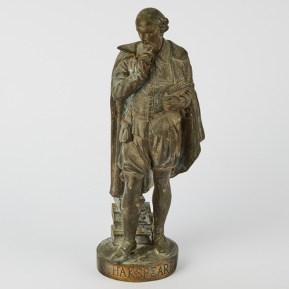 A Cast Spelter Figure Shakespeare Figure
