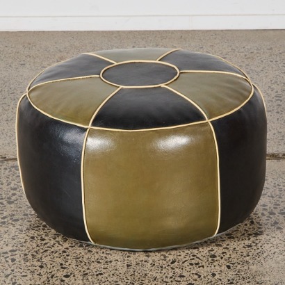 A Vintage Vinyl Pouffe